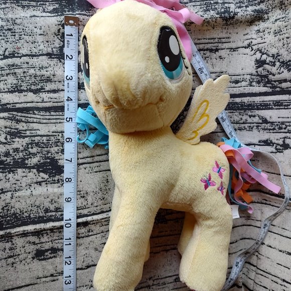 MY LITTLE PONY Fluttershy Plush 12” with Butterflies and rainbow Mane and tale - Picture 7 of 8